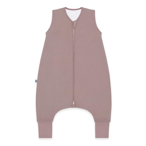 emma & noah Sacco nanna con piedi 1.0 TOG, sacco a pelo con gambe per primavera, estate e autunno, 100% cotone biologico, certificato Oeko-Tex (Essential Berry, 110 cm)