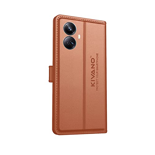 Image of Compatible with Realme 10 Pro Plus 5G Flip Cover | Leather Finish | Inside Pockets & Inbuilt Stand | Shockproof Wallet Style Magnetic Closure Back Cover Case