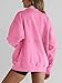Fisoew Women's Oversized Warm Sweatshirts Half Zip Fleece Thumb Hole Long Sleeve Pullovers with Pockets Pink