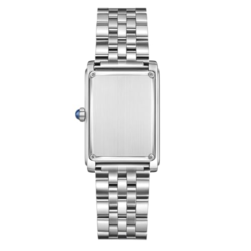 Image of Poshi Sanda Premium White Brass Sqaure Dial Watch | 200mm Rose Gold Stainless Steel Strap Quartz Watch for Women