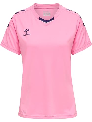 hummel Women's Hmlcore Xk Poly Jersey S/S Woman T-Shirt, Cotton Candy, Small
