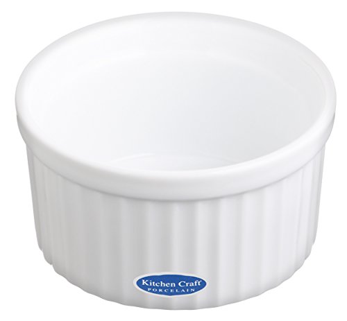 Kitchen Craft - Pirottini Grandi in Porcellana, 90 x 45 mm, Colore: Bianco