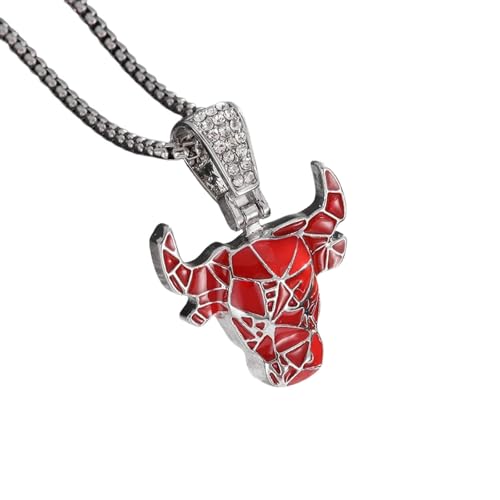 Bijou hip hop taureau rouge cadeau idéal pour homme fan de rap et rock