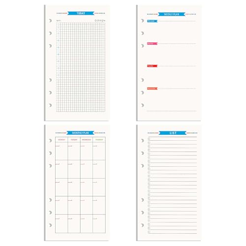 NatSumeBasics A6 oC_[tBp 4pbN 3.5C` x 6.5C` tȂ fC[EB[N[}X[vi[ 160V[g 6 m[gubNp l̗sLp (A6)