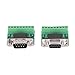 Keenso DB9 Male Female Screw Terminal Adapter Conversion Board for RS232 RS485, High Performance Connector for Easy Connection, Durable PCB for Long Service Life, Suitable for Communication