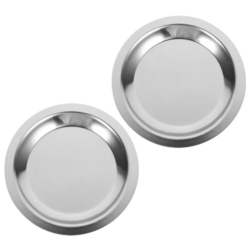 Alipis 2 Pezzi Sottobicchieri per Bottiglia di Vino in Acciaio Inossidabile, Tappetini Rotondi Antiscivolo e Isolanti per Portabottiglie, Elegante Design per Casa e Ristorante