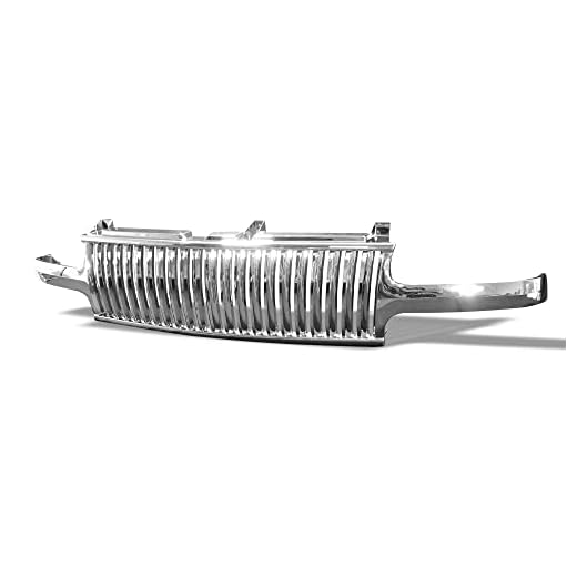 Chrome Vertical Front Hood Bumper Grill Grille ABS For 99-02 Chevy Silverado 1500/2500 / 00-06 Tahoe/Suburban