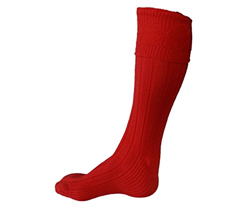 Scottish Kilt Hose - UT Kilts (USA Men's Shoe Size 10-12, Red)