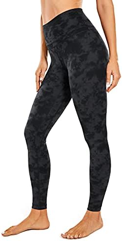 CRZ YOGA Women’s Naked Feeling Yoga Pants 7/8 High Waist Sports Running Leggings – 25 Inches