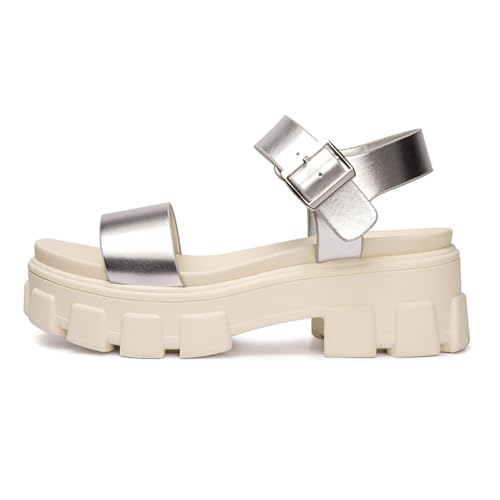 Image of Luffymomo Women's Platform Wedge Sandals | Chunky Heels Ankle Strap Shoes Open Toe Summer Adjustable Sandals, Lug Sole