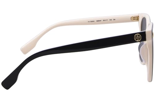 Tory Burch TY7203U 198887 Sunglasses Women's Black/Ivory/Grey Square Shape 53mm3