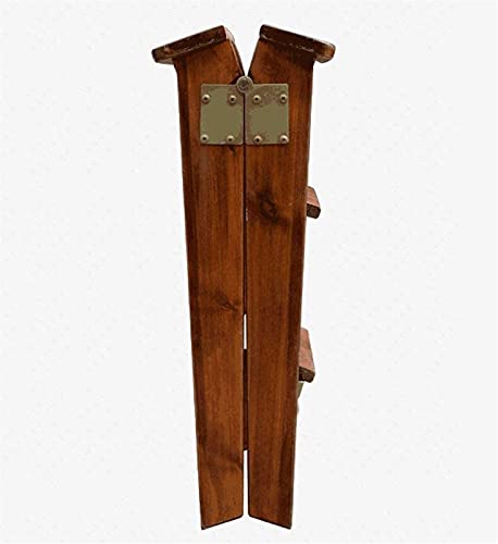 Taburete de escalera de roble de madera maciza portátil y plegable para escalada y pesca 5