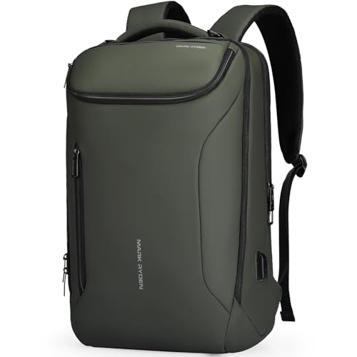 MARK RYDEN Mochila executiva masculina, tecnológica com porta USB, à prova d’água, com design de carro esportivo, para viagem, acomoda notebook de até 17,3 polegadas