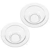 Supvox 2 Stück Hitzebeständige Glas Wachswärmer Ersatzschalen 9,5cm Aromatherapie Wachsschmelztablett für Duftwachs Ölauffangwanne Ersatz für Raumduft Zubehör