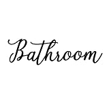 Letrero de metal para baño | Letrero de pared de metal para cuarto de baño | Letrero de letras de Metal para baño, decoración de pared para Generic