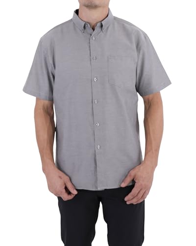 Image of Visive Mens Shirts Multi Packs Short Sleeve Button Down Dress Shirts Solid Color Big and Tall