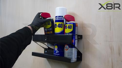 WD40 Double TT Lubricant Spray Can Holder Bracket Straws Trade Van Mount Steel