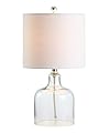 JONATHAN Y JYL1036C Gemma 19" Glass Bell LED Table Lamp, Transitional, Minimalist, Midcentury, Coastal, Elegant, Office, Living Room, Family Room, Dining Room, Bedroom, Hallway, Foyer, Clear