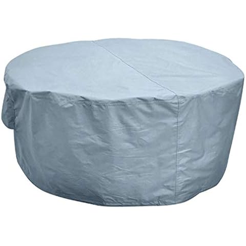 Kingsbridge Round Garden Patio Table Cover (150cm) Waterproof Anti UV Heavy Duty 600D Fabric Double Stitching Breathable 150 x 69cm Outdoor Furniture Cover Cover