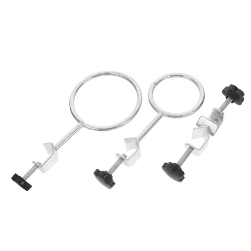 MUCKLILY 3pcs Flask Clamp Laboratory Tripod Chemistry Stand Measuring Beakers Graduated Beaker Beakers for Burner Stand Laboratory Stand Flask Beaker Clamp Iron
