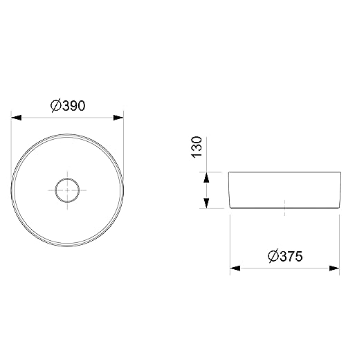 Cuba Apoio Redondo sem Mesa 390 Platinium P2 Branco - Incepa