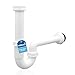 Produktbild kör4u Röhrengeruchverschluss Siphon Kunststoff 1 1/4 Zoll x 32mm, Gummimanschette, Gumminippel für Abflussrohr 50x32mm