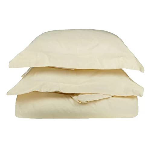 Ahj Beddings Comforter Set 7 Piece Bed In A Bag With 300Gsm Comforter And 15 Inch Deep Pocket Sheet Set - 600 Thread Counts, 100% Egyptian Cotton - Emperor Size, Ivory Solid #TOP2