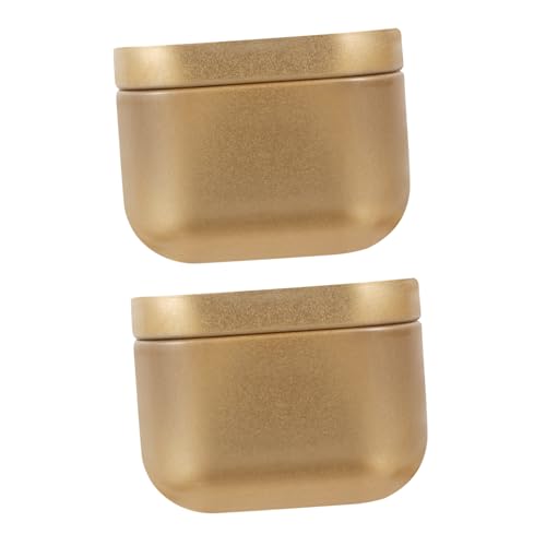 ERINGOGO 2Pcs Small Tinplate Square Candle Containers Candle Tins for Handmade Scented Candles Finish for Home Decor and Present Giving