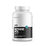 HD MUSCLE Betaine HCL Capsules | 700mg Betaine HCL + 50mg Pepsin A | Digestive Enzyme Supplement for Protein Digestion, Nutrient Absorption & Stomach Acid Support | 180 Capsules