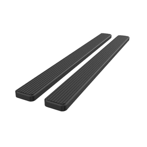 Estribos laterales de aluminio negro mate de 6 pulgadas, 2 piezas miniatura 1