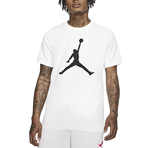 Nike M J Jumpman SS Crew T-Shirt, Hombre, White/Black, 2XL