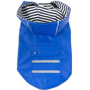 Slicker Raincoat with Striped Lining (Small, Cobalt Blue)