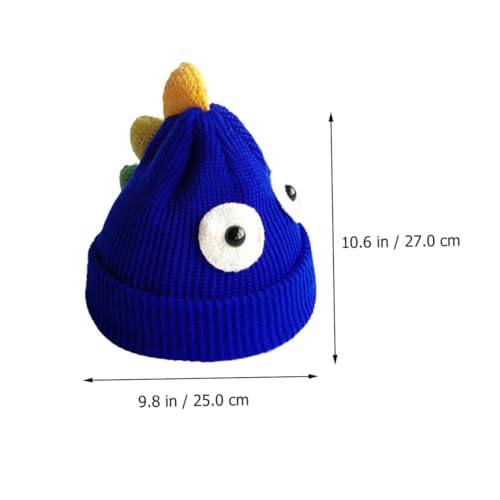 1pc Boys and Girls Knitted Warm Hat Chic Cartoon Dinosaur Design Cozy Beanie for Cold Weather Stretchable Fit for Winter Wear4
