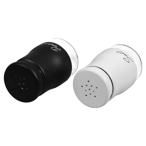 PRETYZOOM 2Piezas Condimentos Para Sal y Pimienta Con Soporte De Especias Para Portátiles Color