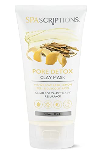 Spascriptions Pore Detox Clay Mask With Willow Bark, Lemon Peel And Glycolic Acid For Your Skin Regimen #TOP16