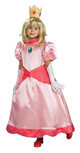 Super Mario Brothers Child's Deluxe Costume, Princess Peach Costume-Small