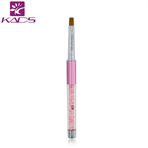 KADS Nail Art Gel Acryl Pinsel Set Carving Pen Brush Liquid Powder DIY No.4.6. (6#, Pink) – Bild 4
