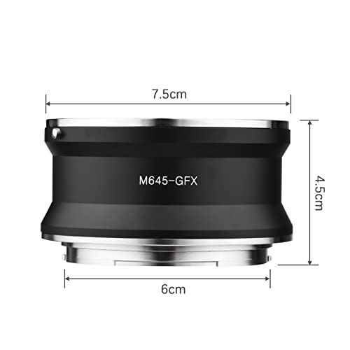 Adaptador de lente Mamiya 645 a GFX para usar ópticas clásicas en Fujifilm 8