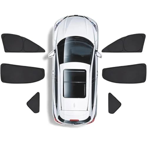 Pare-soleil pour Lexus RX450H 2010-2019 de vitres latérales, kit de protection été de 6 pièces