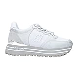  Scarpe Liu Jo da Donna, Modello Sneakers Alte BA3097PX348, Realizzate in Pelle Sintetica. Bianco
