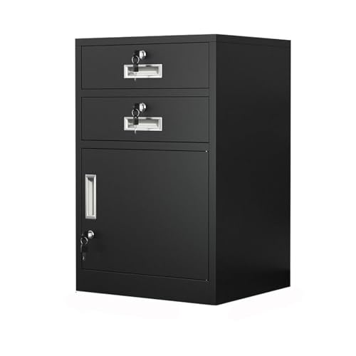 Armadietto in metallo con 4 cassetti chiudibili a chiave, soluzione di archiviazione sicura per ufficio per casa e ufficio, design moderno per uso professionale ed elegante