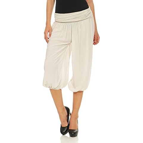 Malito Women's Beige Harem Pants Cover