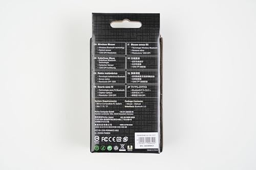 Image of Perixx PERIMICE-802 Wireless Bluetooth Mouse - Portable Design - Compatible with Windows, iOS, and Android PC, Laptop, Tablet, and Smartphone - Graphite Gray (12177)