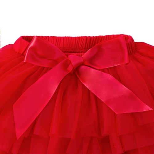 Image of 6M-3T Infant Baby Girl Tutu Skirt Toddler Girls Solid Color Tulle Skirts Birthday Outfits with Headband