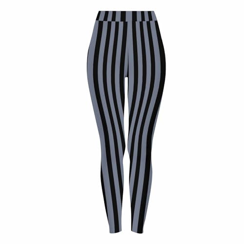 Women's Striped Pants Leggings High Waist