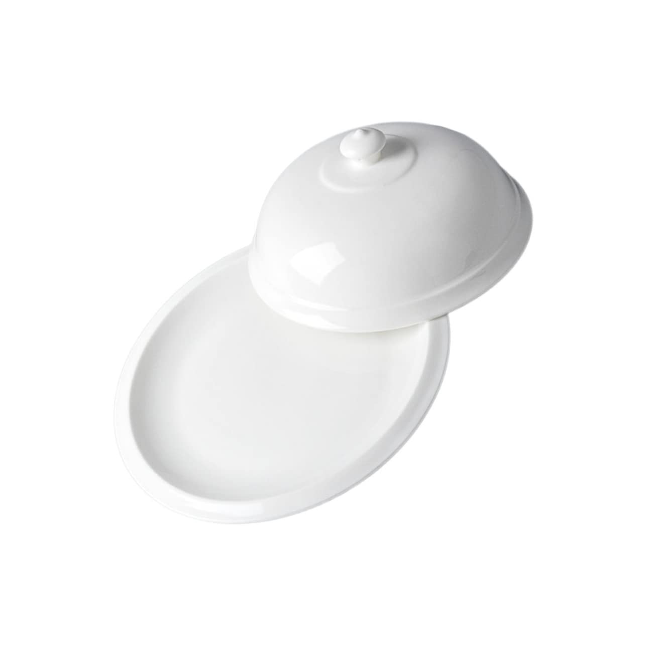 Cabilock Avec Cloche Porcelaine Plateau De Service Apéritifs Plat Pizza Fromage Pour Beurre Décoratif Frais Vaisselle Gardien Comptoir Steak Salade À La Française Noël Mariage