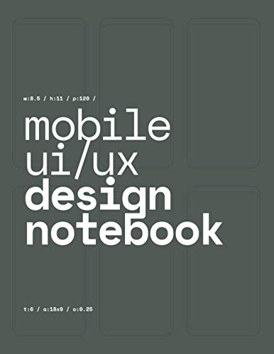 Mobile UI/UX Design Notebook: (Midnight Green) User Interface & User Experience Design Sketchbook for App Designers and Developers - 8.5 x 11 / 120 Pages / Dot Grid image 3