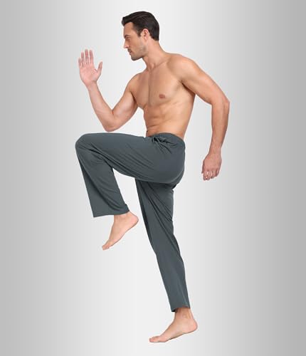 EA'S SECRET Men's Pajama Pants Lightweight Rayon Made From Bamboo Pants for Mens Summer Lounge Sweatpants with Pockets 5