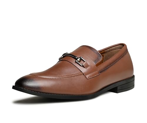 Image of LOUIS STITCH Men's Shoes Slipon Style Comfortable Moccasins with Buckle for Men - RGMCAB