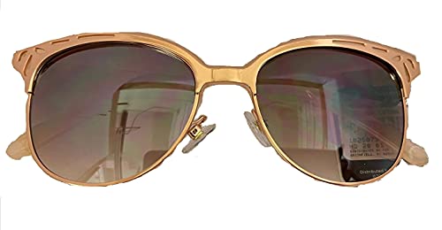 Foster Grant Women's HD Club Master Rose Gold Cat Eye Plastic Sunglasses